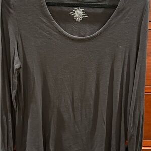 Maurices Black Scoop Neck Long Sleeve Top